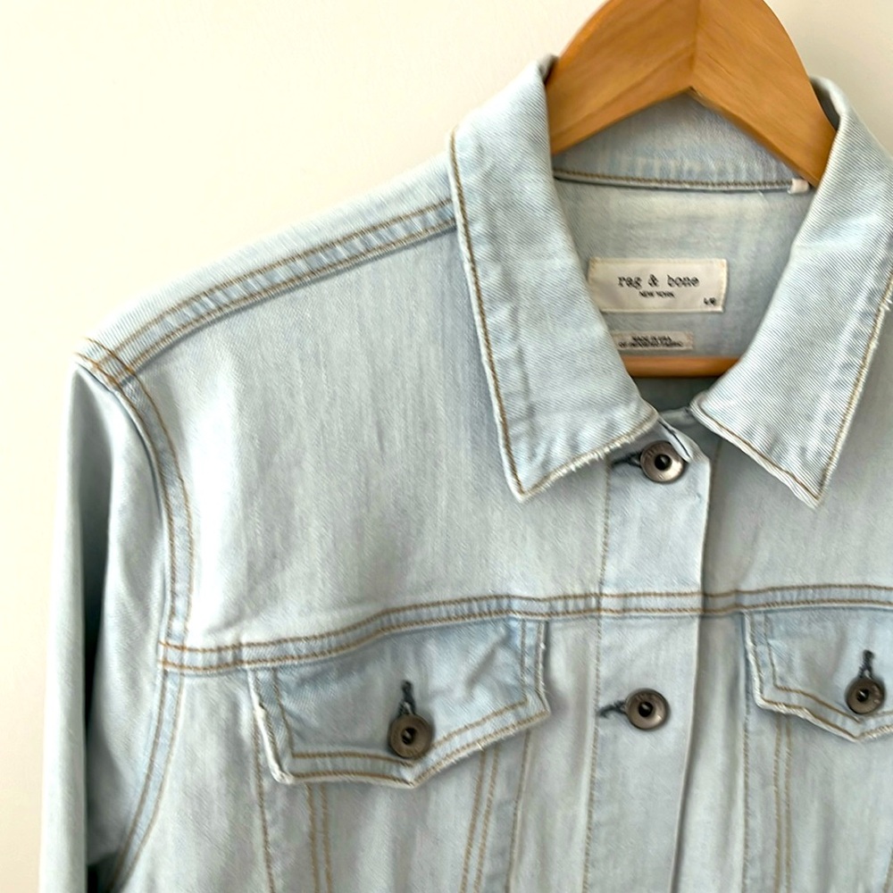 Rag & Bone Light Blue Denim Jacket Size Large
